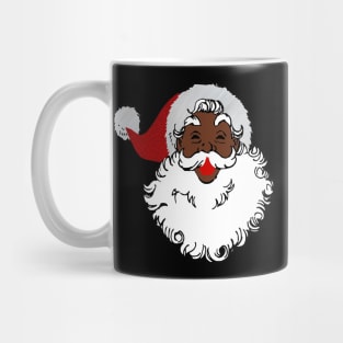 christmas black santa claus xmas Mug